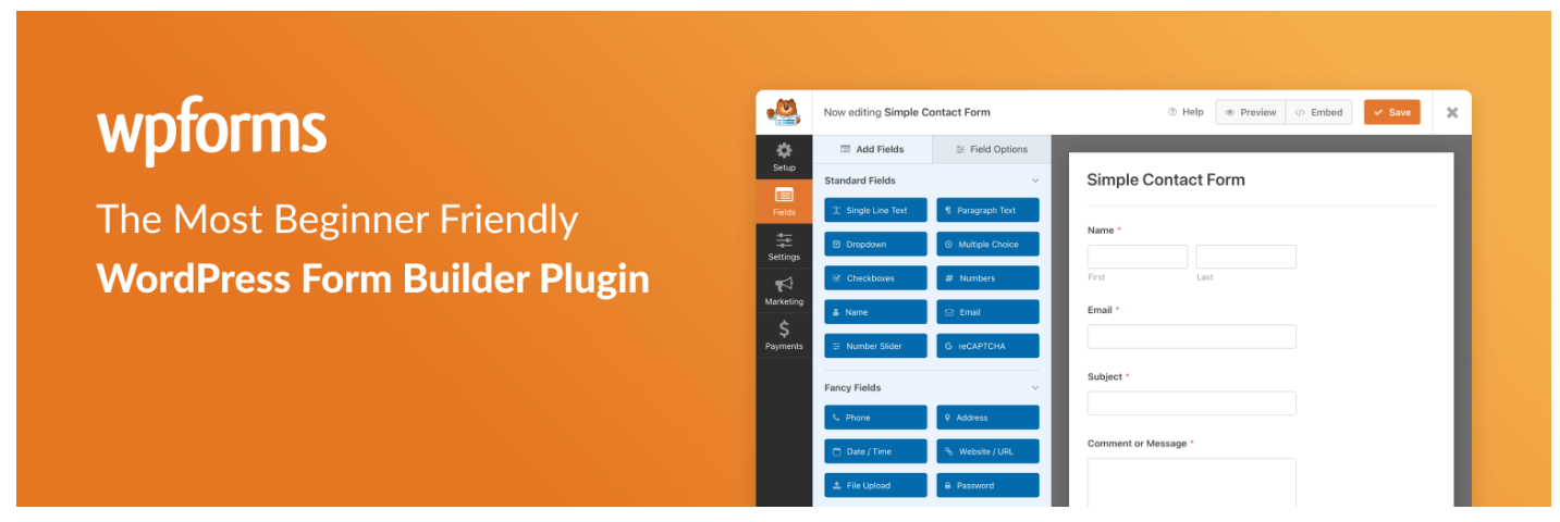 WordPress Gutenberg Form Builder Plugins 1